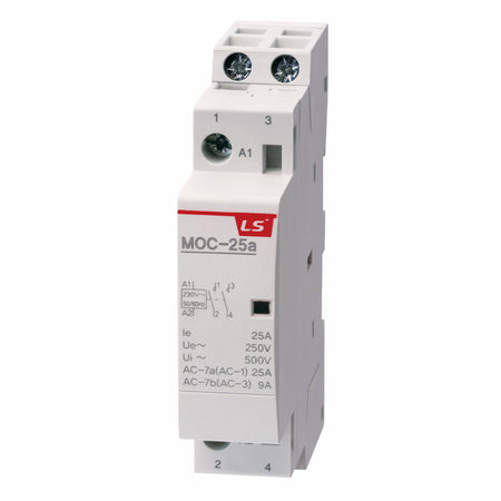 Modular Heating/Lighting Contactor 25A 2NO 230VAC | MOC-25a AC230V 2P 2NO — LS Electric