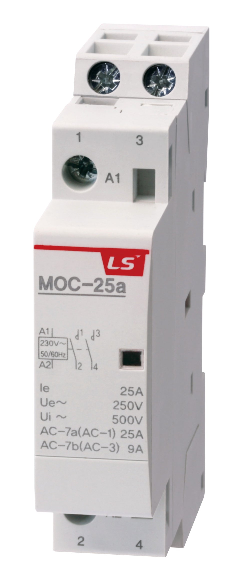Modular Heating/Lighting Contactor 25A 2NC 230VAC | MOC-25a AC230V 2P 2NC — LS Electric