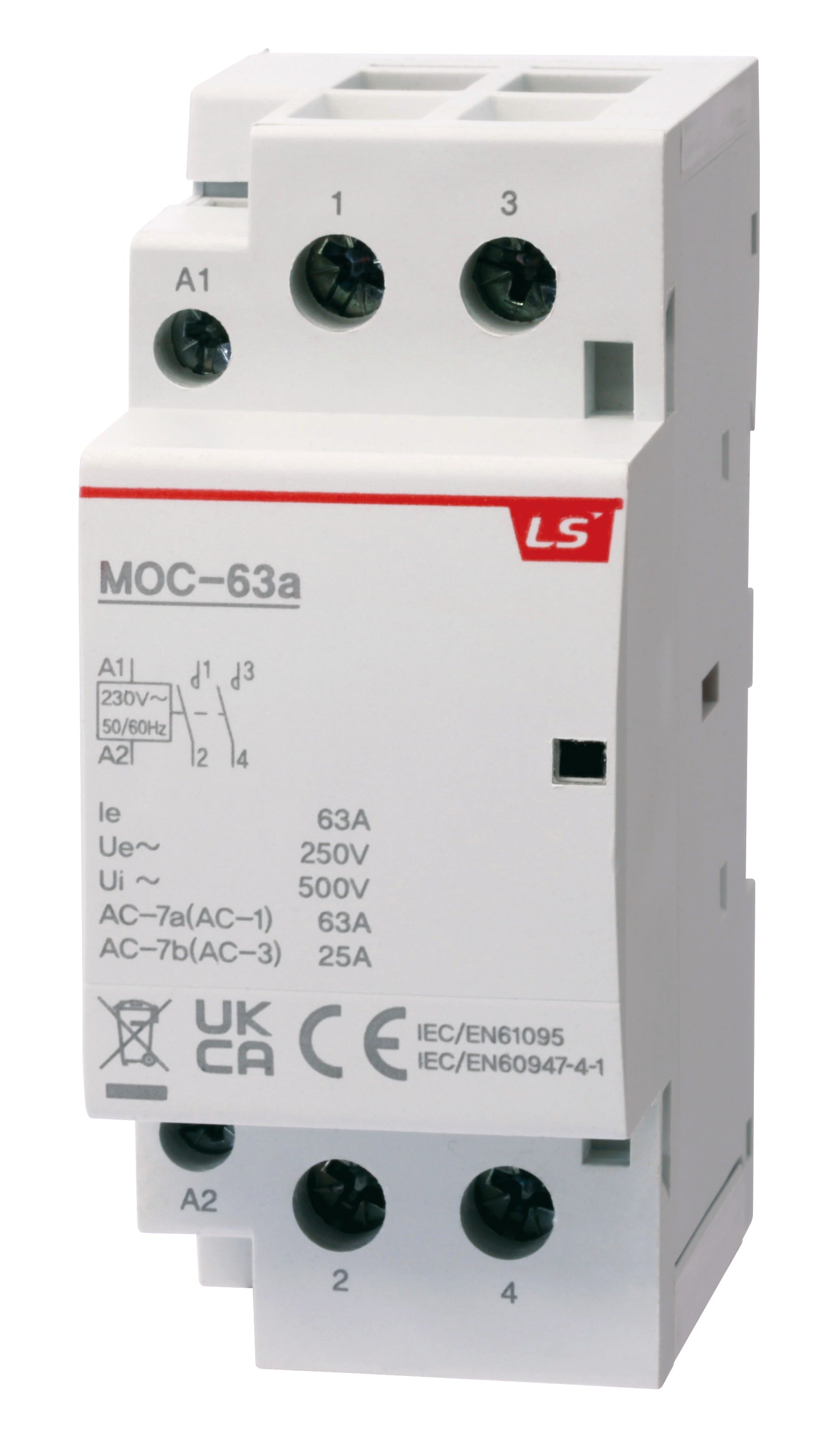 Modular Heating/Lighting Contactor 63A 4NC 24VAC | MOC-63a AC24V 4P 4NC — LS Electric