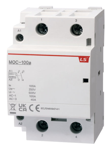 Modular Heating/Lighting Contactor 100A 4NO 24VAC | MOC-100a AC24V 4P 4NO — LS Electric
