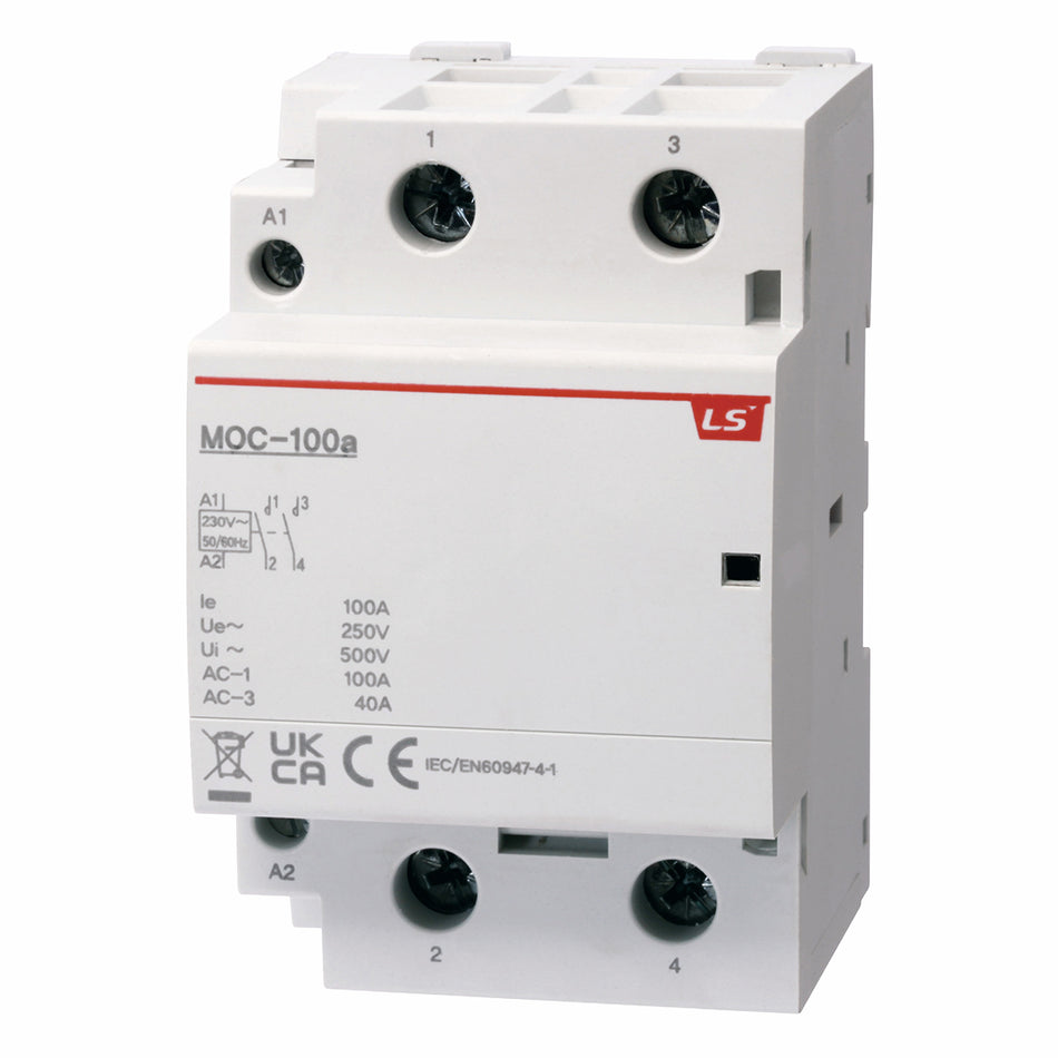 Modular Heating/Lighting Contactor 100A 4NO 230VAC | MOC-100a AC230V 4P 4NO