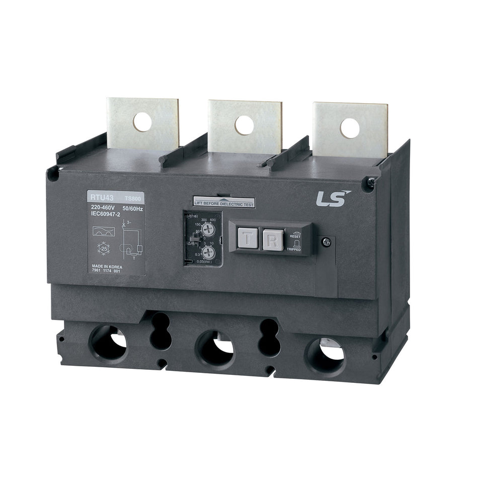 RTU43 | Residual Current Device AC220/460V for TS800 AF MCCB's — LS Electric