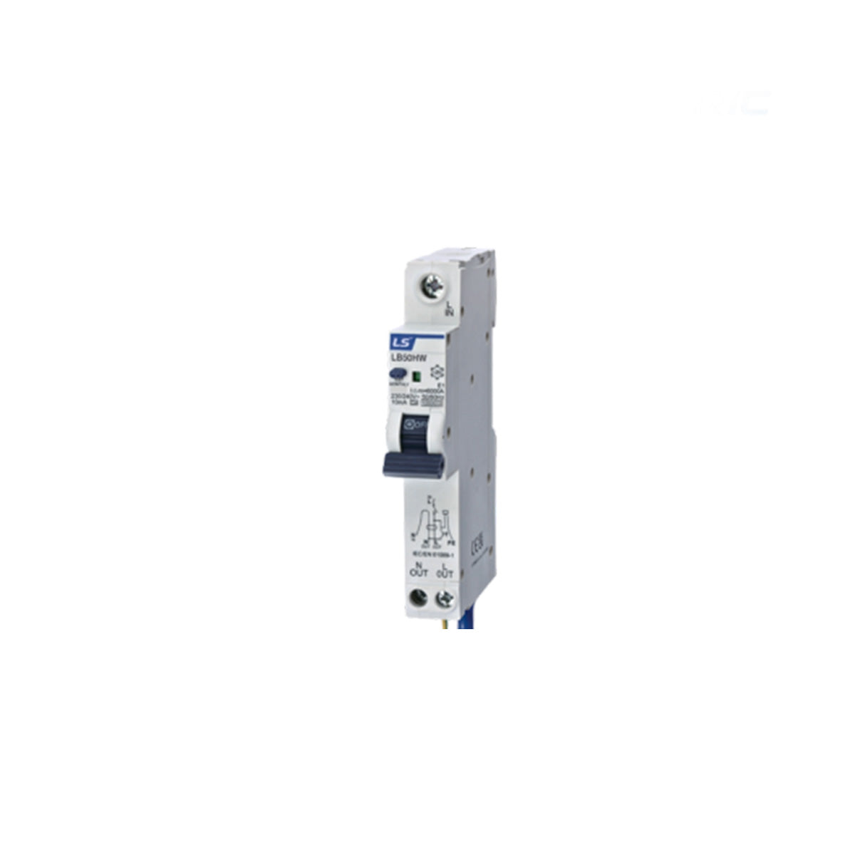 LB50HW 1P+N C40 30mA A-TYPE | RCBO 40A 1P+N 10kA C Curve — LS Electric