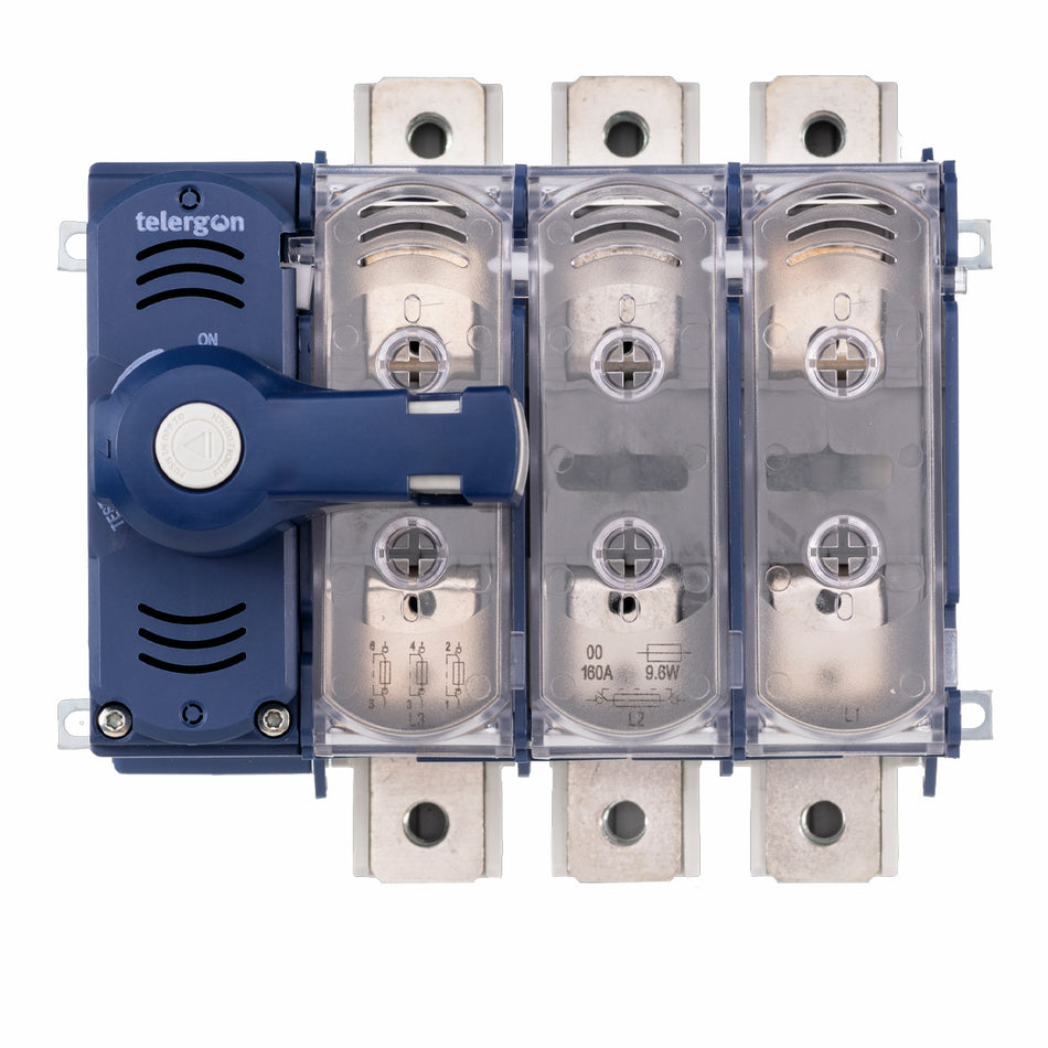 Fuse Switch 3P 200A To Suit BS Fuses (HANDLE ORDERED SEPARATELY) — Telergon