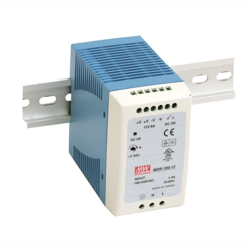 48V 96W 2A Din Mount MDR Series — Mean Well