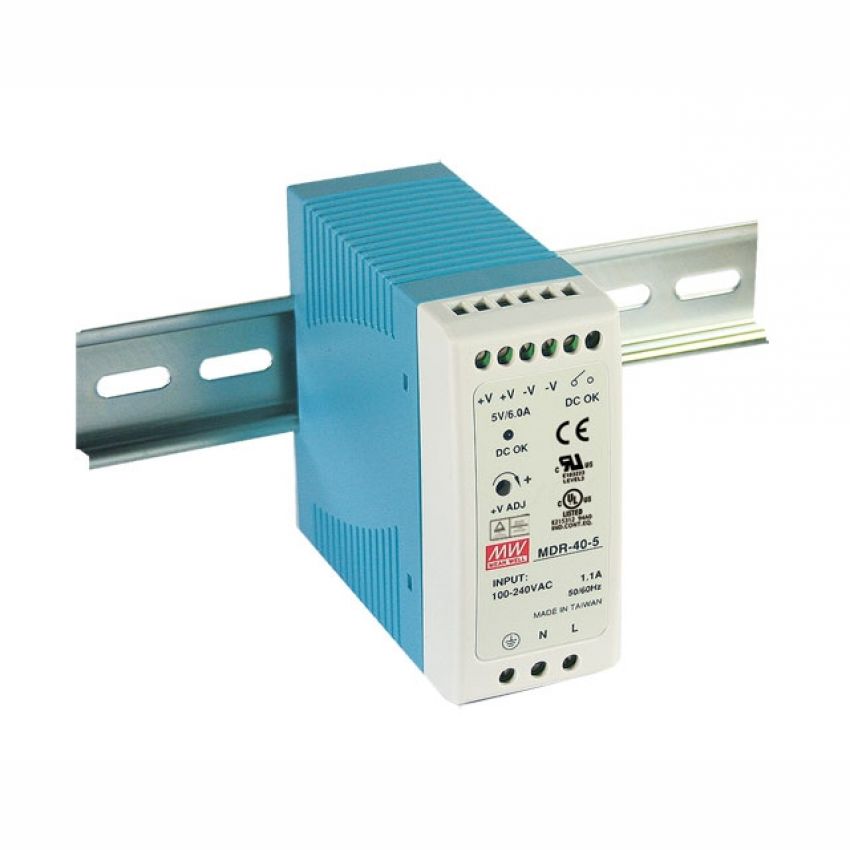 24V 41W 1.7A Din Mount MDR Series — Mean Well