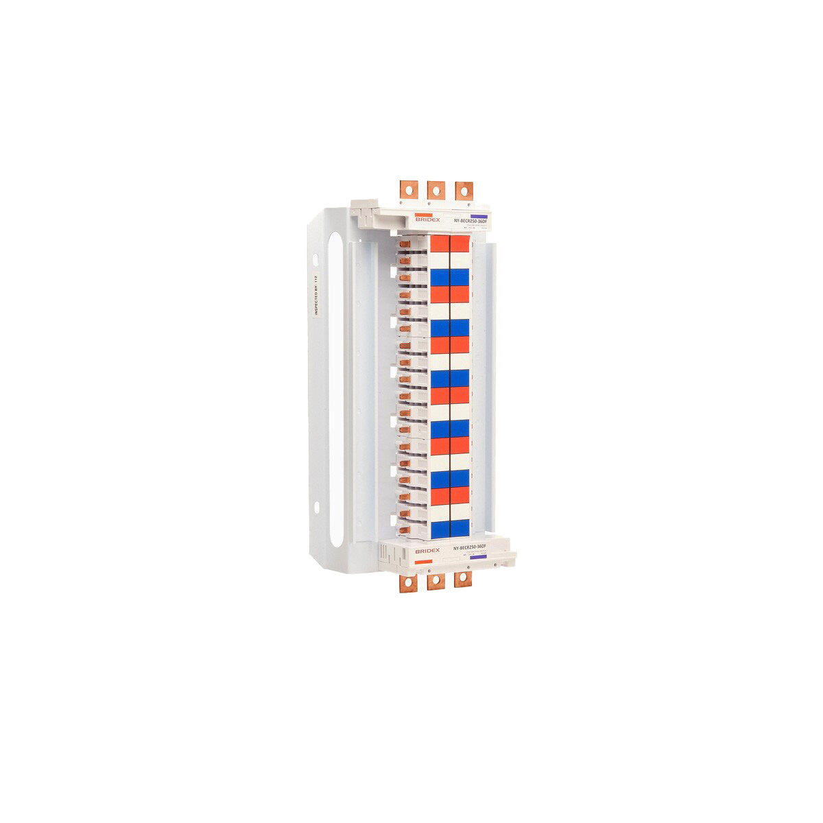 60P 250A 18mm Pitch Encapsulated MCB Chassis - Dual Feed to Suit BKN-B/BKJ/RKS-b Breakers — Bridex