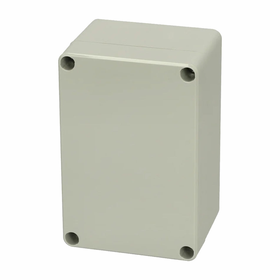 EURONORD POLYCARBONATE ENCLOSURE GREY LID HINGED 80H X 120W X 60D IP66/67 — FIBOX