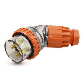 5 Round Pin 40 AMP Plug Top 500V Angled