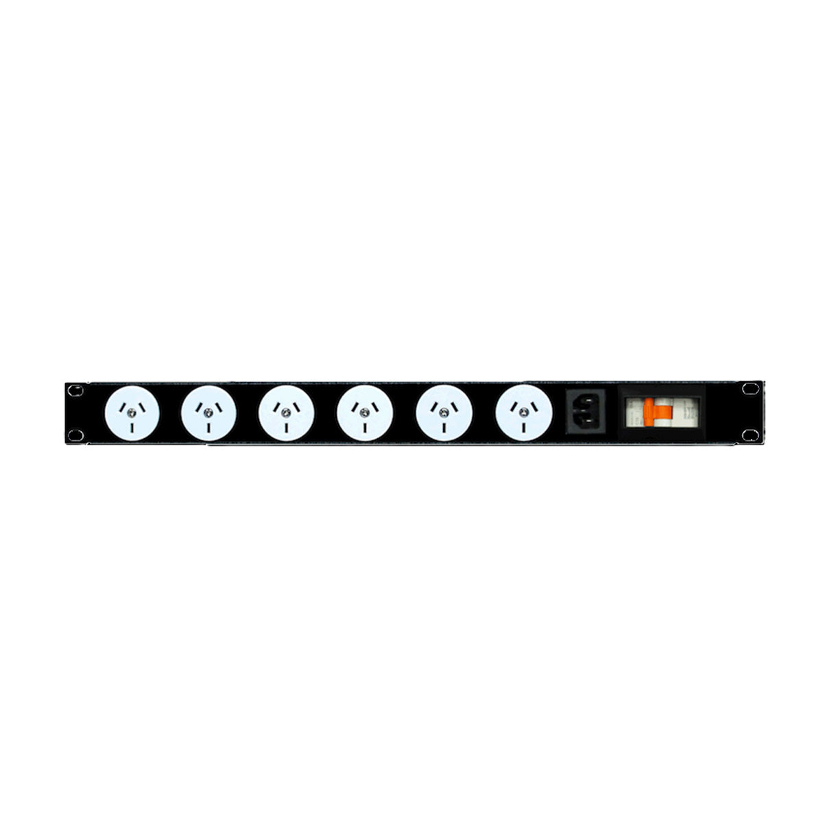 Power Strip: 6 x 10A 3pin outlets, 19" 1U — Tro Pacific