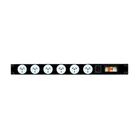 Power Strip: 6 x 10A 3pin outlets, 19" 1U — Tro Pacific