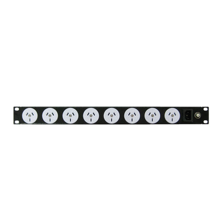 Power Strip: 8 x 10A 3pin outlets, 19" 1U Horizontal — Tro Pacific