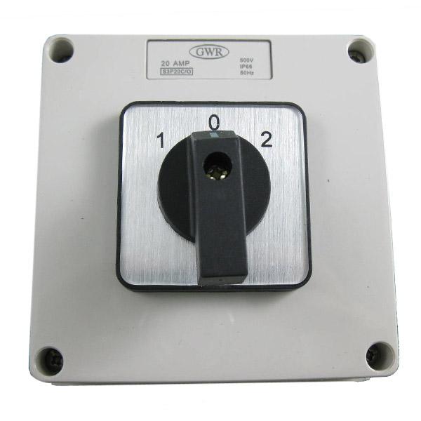 20A 3 Pole Change Over Switch IP66 — GEN3