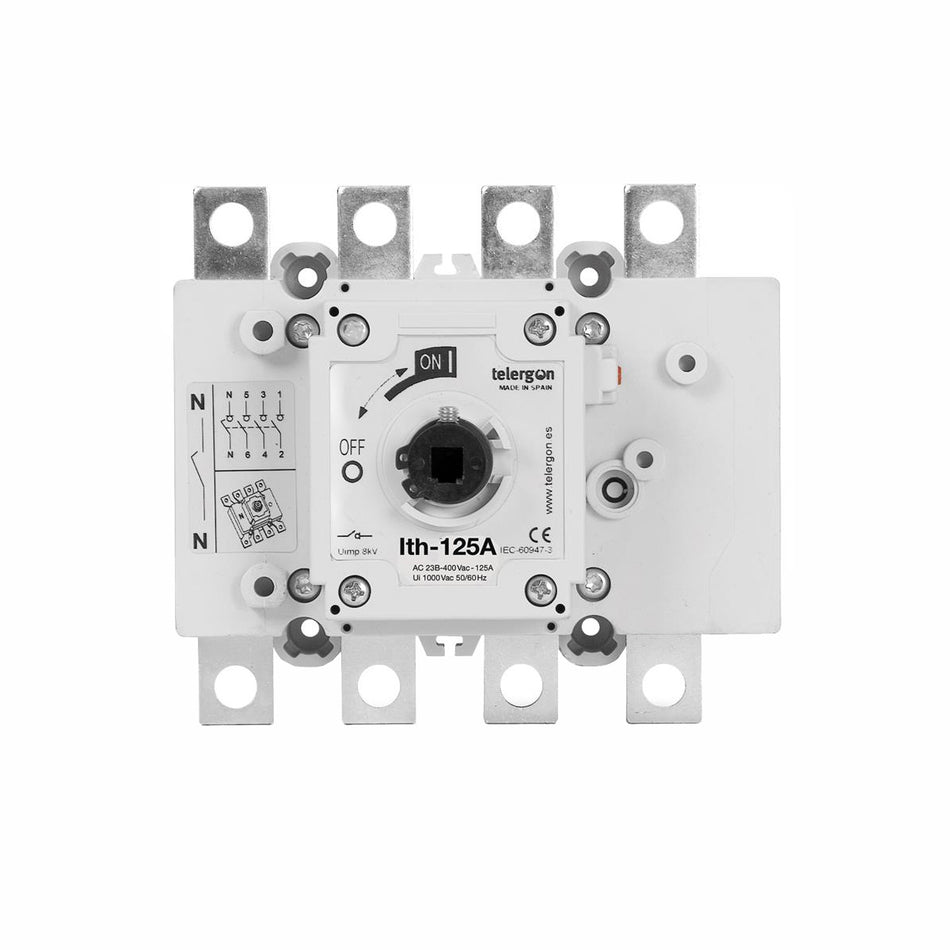 Switch Disconnector S5 125A 3P+N Lug (HANDLE ORDERED SEPARATELY) — Telergon