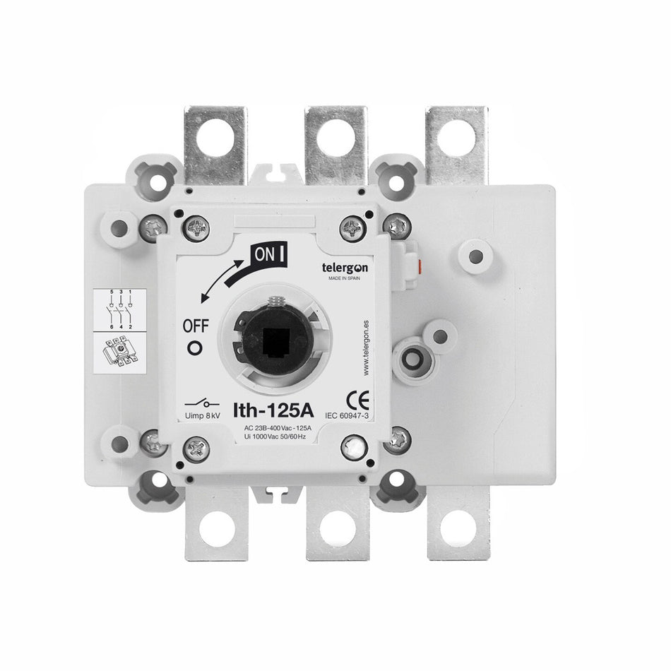 Switch Disconnector S5 125A 3P Lug (HANDLE ORDERED SEPERATELY) — Telergon