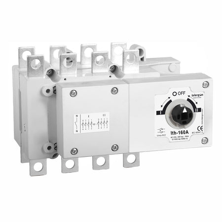 Changeover Switch S5F 160A 3P+N Prefitted With Bridges (HANDLE ORDERED SEPARATELY) — Telergon