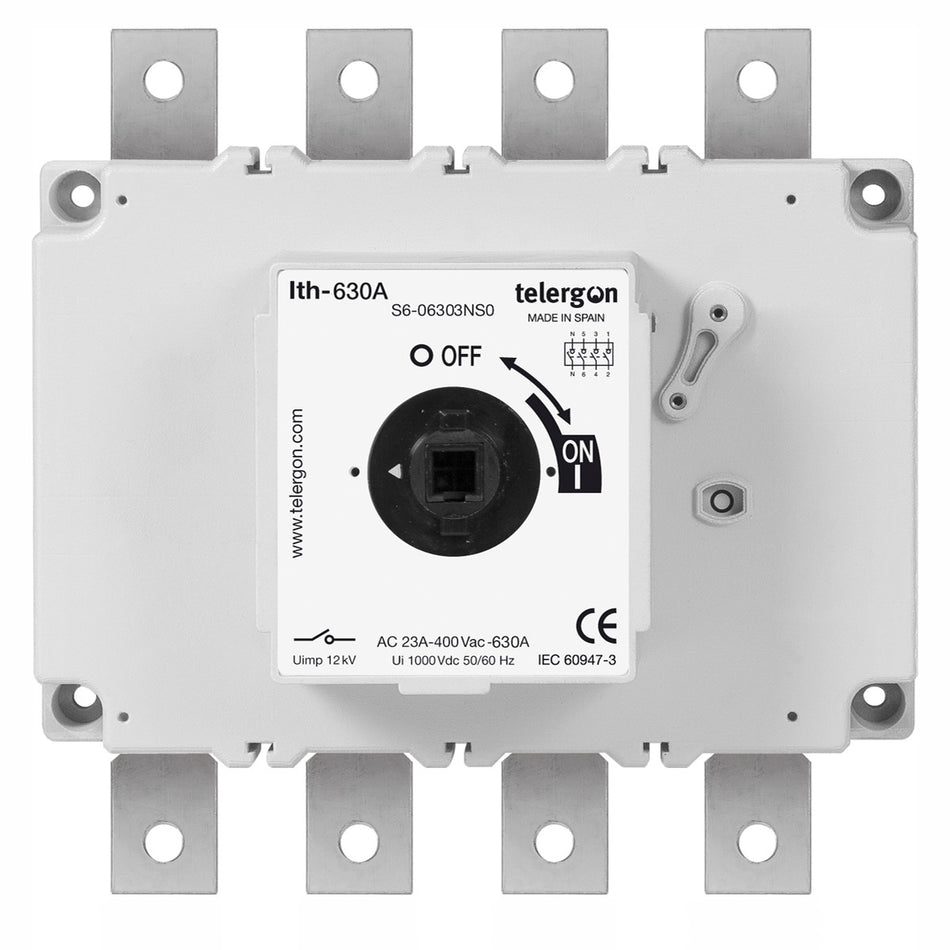 Switch Disconnector S6 630A 3P+N (HANDLE ORDERED SEPARATELY) — Telergon
