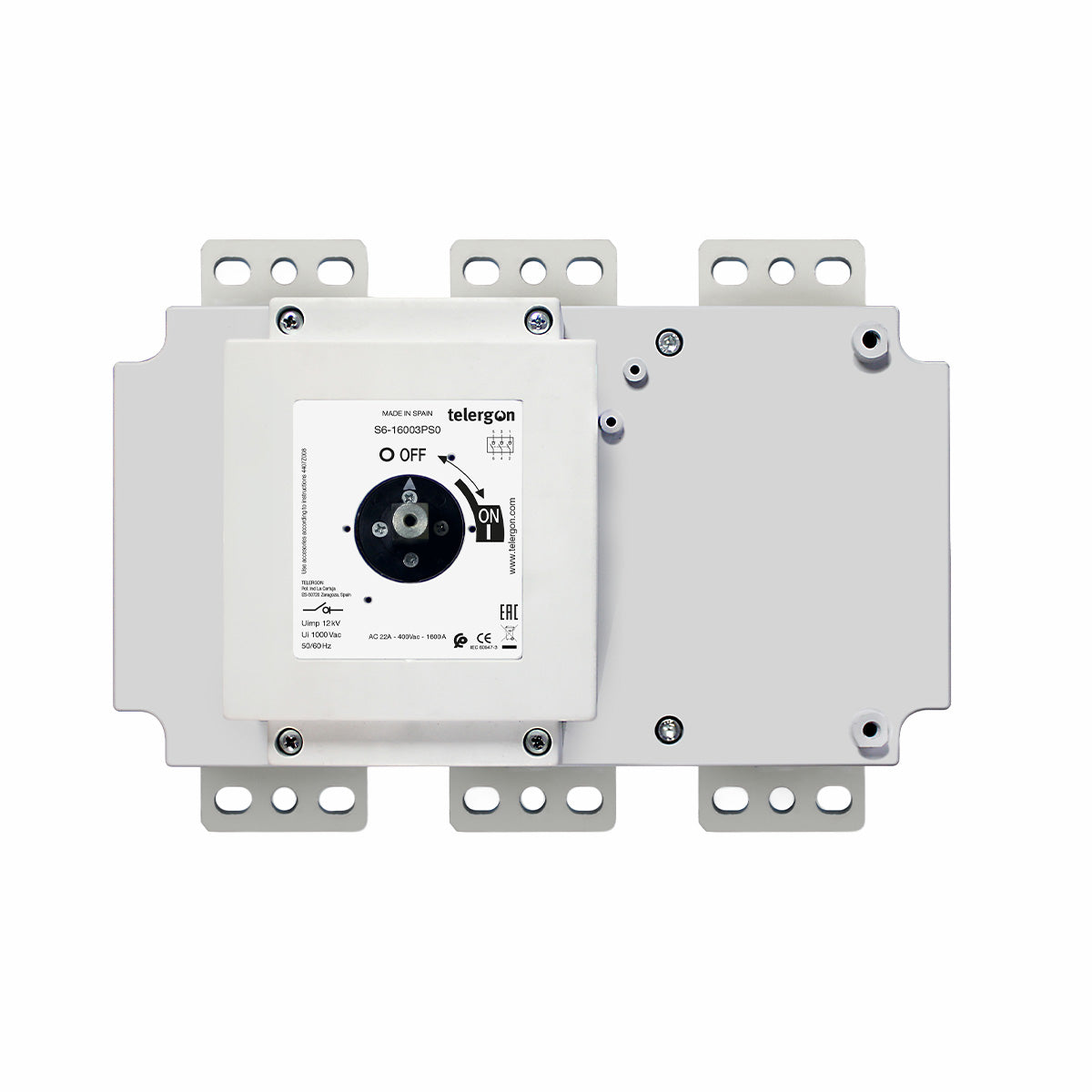 Switch Disconnector S6N 2500A 3P+N (HANDLE ORDERED SEPARATELY) — Telergon