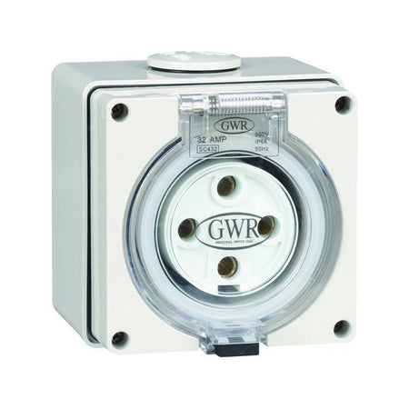 4 Round Pin 40 AMP Fixed Socket 500V IP66 — GEN3