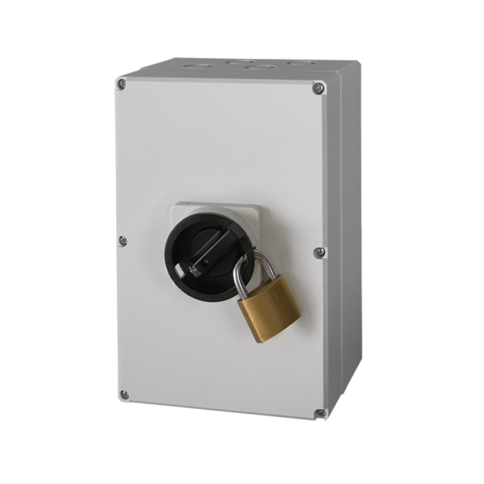 Enclosed DC Isolator (IP66NW) 4P 40A 1000VDC, 1 String  DC-PV2, 200x140x86mm — IMO