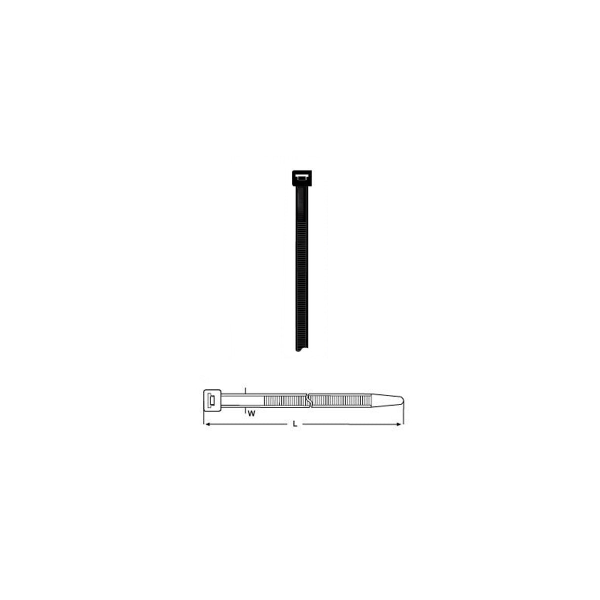 Cable Ties 370 x 4.8mm Black - Pack of 1000 — Tylec