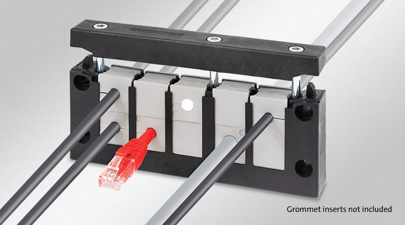 icotek KEL-ERM cable entry frame with grommets and pre-terminated cables