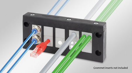 icotek KEL-ERM cable entry frame with grommets and pre-terminated cables