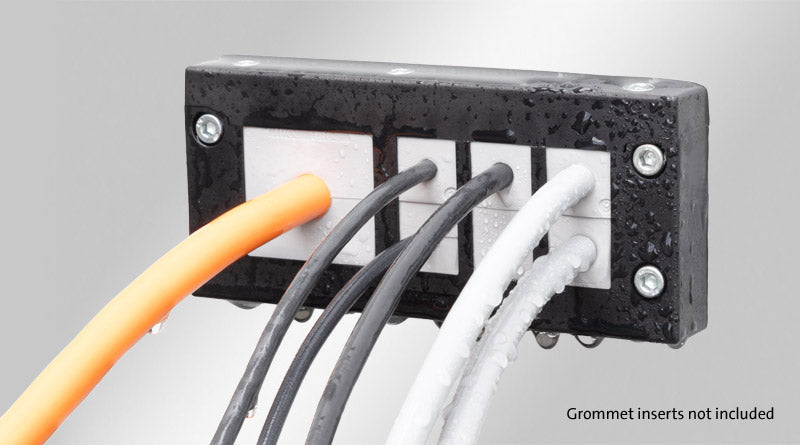 icotek KEL-ERM cable entry frame with grommets and pre-terminated cables