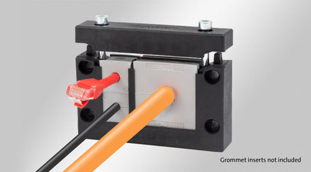 icotek KEL-ERM cable entry frame with grommets and pre-terminated cables