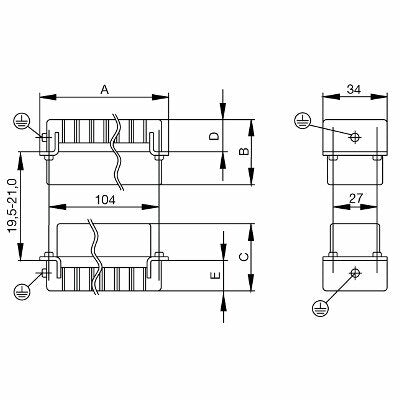 Heavy Duty Connector Insert, Female, 24 Pole + PE, Screw, 16A 500V, Size 8 – Weidmüller HDC HE 24 FS (view 2)