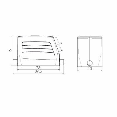 Heavy Duty Connector Hood, Size 4, Side Entry M25, IP65 – Weidmüller HDC 10B TSLU 1M25G (view 2)