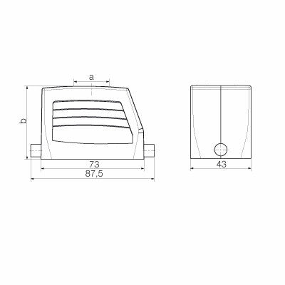 Heavy Duty Connector Hood, Size 4, Top Entry M25, IP65 – Weidmüller HDC 10B TOLU 1M25G (view 2)