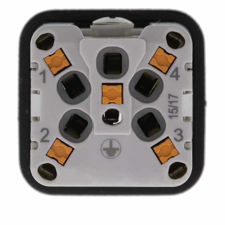 Heavy Duty Connector Insert, Male, 4 Pole + PE, Push-In, 10A 400V, Size 1 – Weidmüller HDC HA 4 MP (view 2)