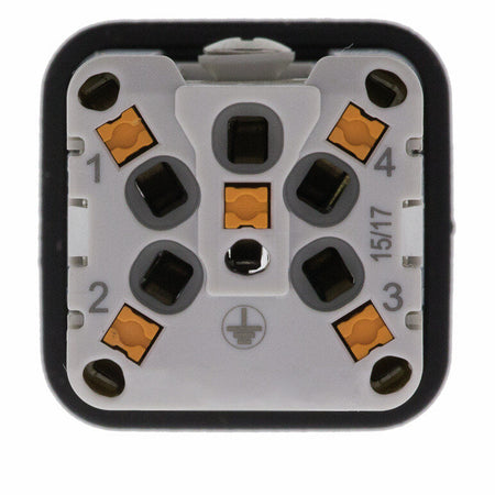 Heavy Duty Connector Insert, Male, 4 Pole + PE, Push-In, 10A 400V, Size 1 – Weidmüller HDC HA 4 MP (view 2)