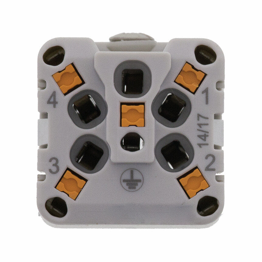 Heavy Duty Connector Insert, Female, 4 Pole + PE, Push-In, 10A 400V, Size 1 – Weidmüller HDC HA 4 FP (view 2)