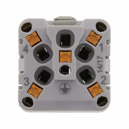 Heavy Duty Connector Insert, Female, 4 Pole + PE, Push-In, 10A 400V, Size 1 – Weidmüller HDC HA 4 FP (view 2)