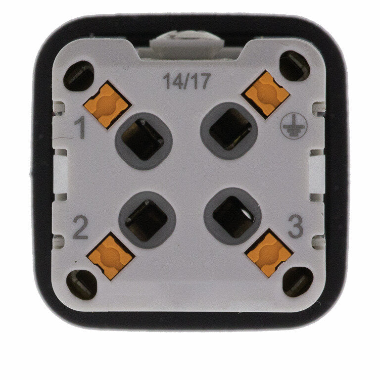 Heavy Duty Connector Insert, Male, 3 Pole + PE, Push-In, 10A 400V, Size 1 – Weidmüller HDC HA 3 MP (view 2)