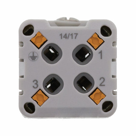 Heavy Duty Connector Insert, Female, 3 Pole + PE, Push-In, 10A 400V, Size 1 – Weidmüller HDC HA 3 FP (view 2)