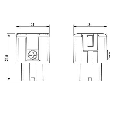 Heavy Duty Connector Insert, Female, 3 Pole + PE, Push-In, 10A 400V, Size 1 – Weidmüller HDC HA 3 FP (view 3)